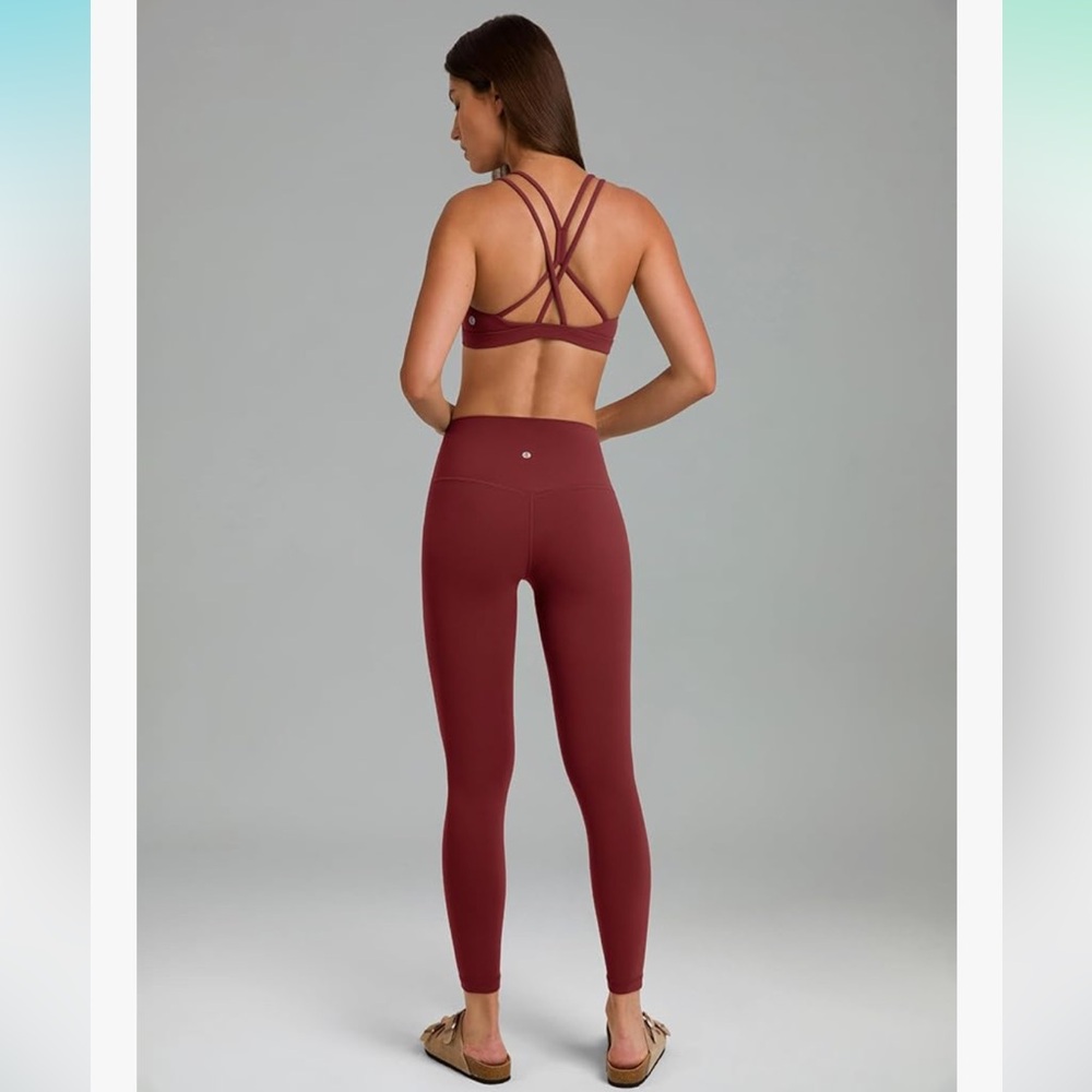 Colorfulkoala Dreamlux High Waisted Workout Leggings Yoga Pants XL Merlot - Picture 5 of 7